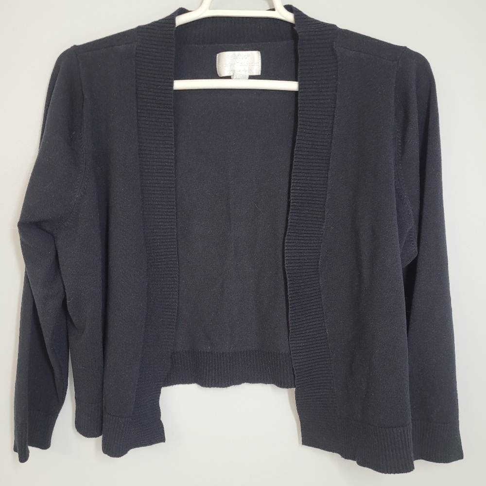 Avenue Women's Black Open Front Cardigan 22/24